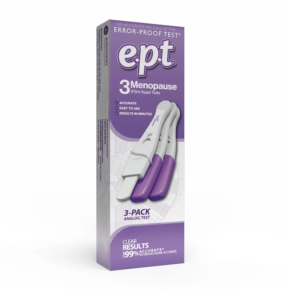 e.p.t. Menopause FSH test gives you reliable results at home, helping you understand if you are in perimenopause